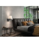 MDC Lampa ścienna MAILAND czarny mat 1xE27+LED 3W 3000K abażur biały 575579125