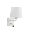 View MDC Lampa ścienna MAILAND biały mat 1xE27+LED 3W 3000K abażur biały 575578125