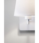 MDC Lampa ścienna MAILAND USB biały mat 1xE27+LED 3W 3000K abażur biały 577188106