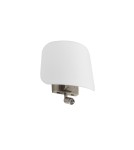 MDC Lampa ścienna ELEA READER chrom matowy 1xE27+LED 3W 3000K abażur biały 576363525