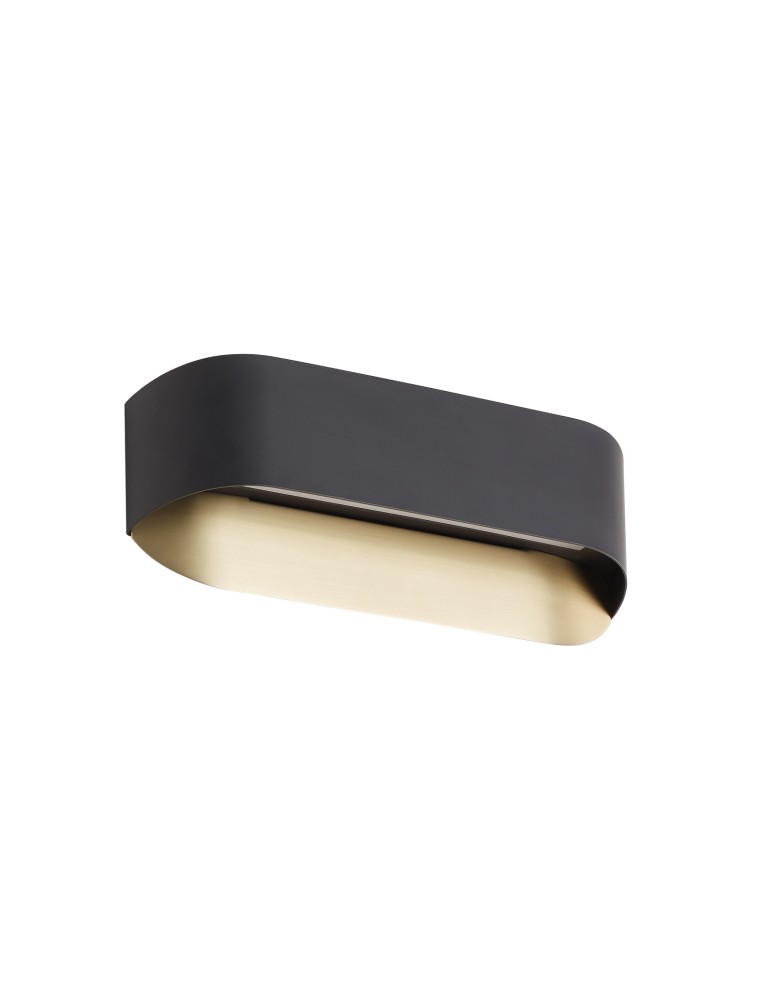 MDC Lampa ścienna NORA czarny mat, mosiądz mat LED 2x7W 3000K 576305902