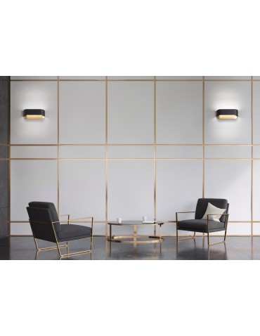 MDC Lampa ścienna NORA czarny mat, mosiądz mat LED 2x7W 3000K 576305902 - product 2