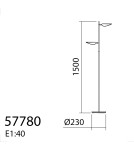 MDC Lampa podłogowa SENDA czarny mat LED 2x7W 3000K 577809102