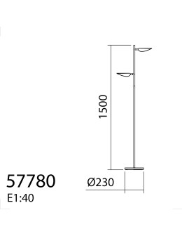 MDC Lampa podłogowa SENDA czarny mat LED 2x7W 3000K 577809102 - product 2