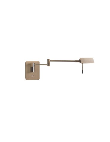 MDC Lampa ścienna LITE brąz LED 8W 3000K CRI90 + USB ściemnianie dotykowe 577252202
