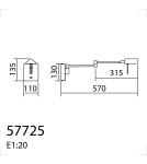 MDC Lampa ścienna LITE brąz LED 8W 3000K CRI90 + USB ściemnianie dotykowe 577252202