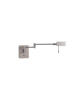 MDC Lampa ścienna LITE nikiel mat LED 8W 3000K CRI90 + USB ściemnianie dotykowe 577259702