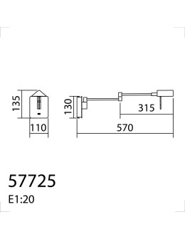 MDC Lampa ścienna LITE nikiel mat LED 8W 3000K CRI90 + USB ściemnianie dotykowe 577259702 - produkt 2