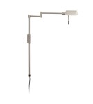 MDC Lampa ścienna LITE nikiel mat LED 8W 3000K CRI90 ściemnianie dotykowe, wtyczka 577269702