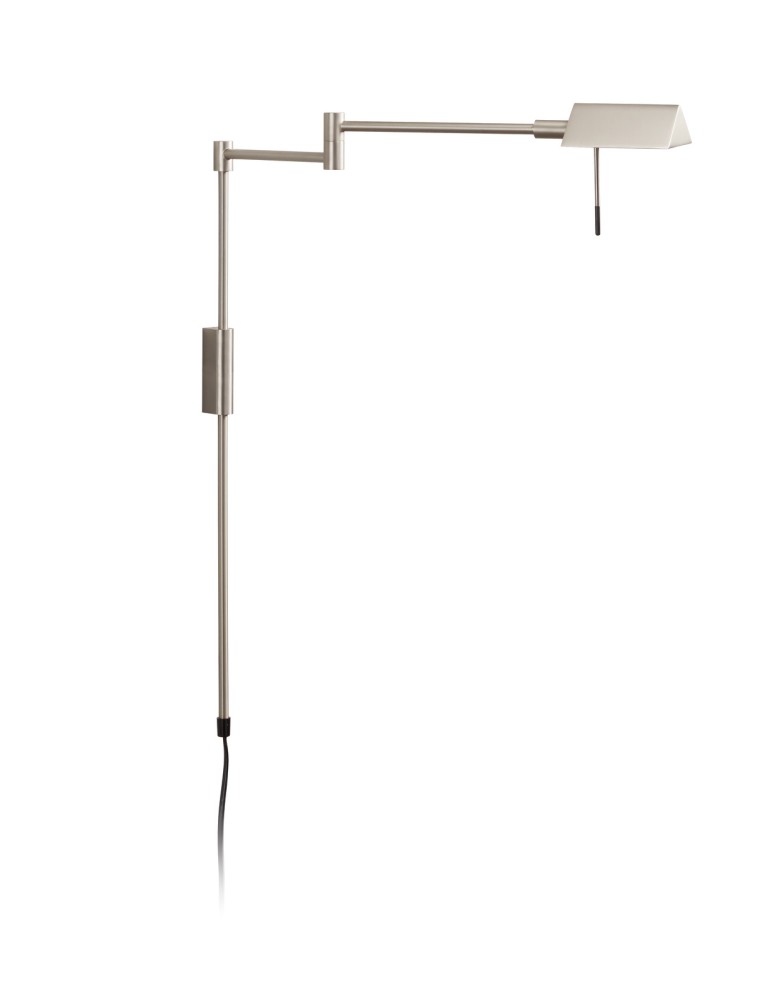 MDC Lampa ścienna LITE nikiel mat LED 8W 3000K CRI90 ściemnianie dotykowe, wtyczka 577269702