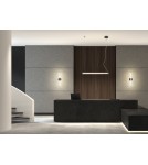 MDC Lampa ścienna OSLO czarny mat LED 8W 3000K szkło transparentne, ściemnialna 580519102