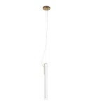 MDC Lampa wisząca OSLO mosiądz mat LED 16W 3000K szkło transparentne, ściemnialna 580536102