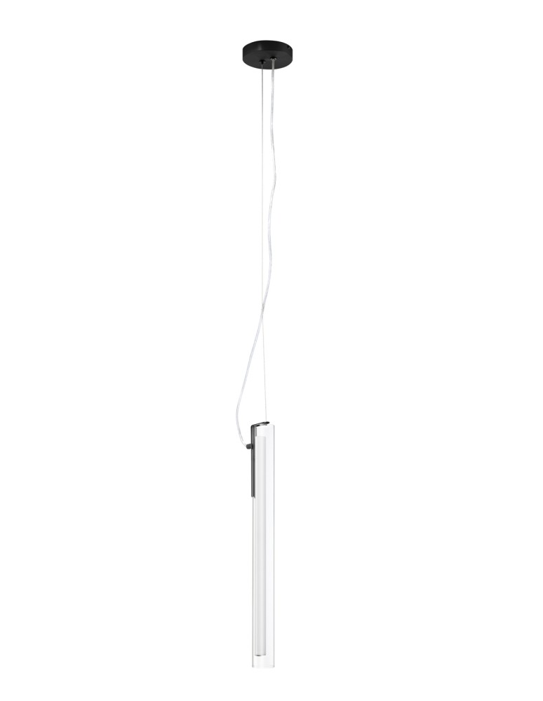 MDC Lampa wisząca OSLO czarny mat LED 16W 3000K szkło transparentne, ściemnialna 580539102