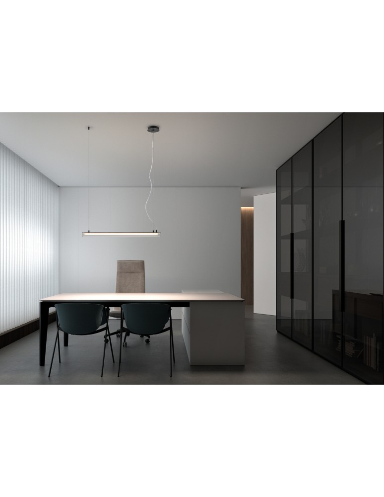 MDC Lampa wisząca OSLO czarny mat LED 20W 3000K szkło transparentne, ściemnialna 580549102