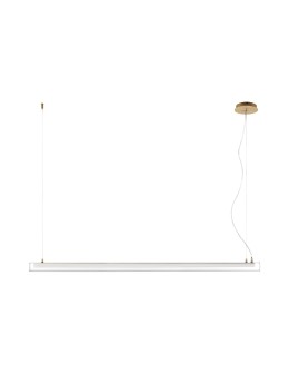 MDC Lampa wisząca OSLO mosiądz mat LED 32W 3000K szkło transparentne, ściemnialna 580556102