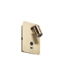 MDC Lampa ścienna READER mosiądz antyczny + USB LED 3W 3000K 576014402