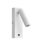 MDC Lampa ścienna CHELSEA LED 3W biały mat 3000K + USB 577578109