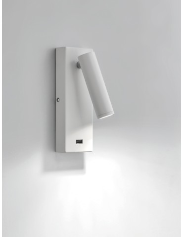 MDC Lampa ścienna CHELSEA LED 3W biały mat 3000K + USB 577578109 - product 2