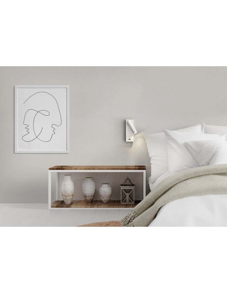 MDC Lampa ścienna CHELSEA LED 3W biały mat 3000K + USB 577578109