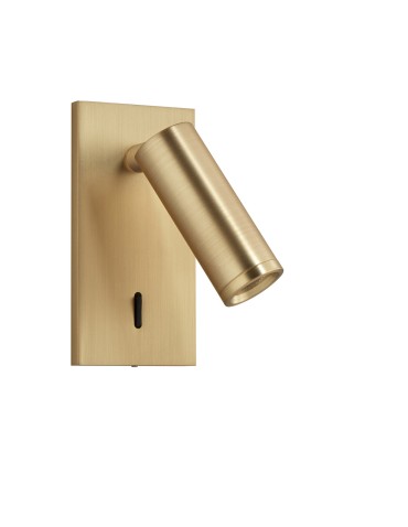 MDC Lampa ścienna podtynkowa ASIA mosiądz mat LED 3W 120x60mm 3000K + włącznik 578726102