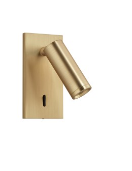 MDC Lampa ścienna podtynkowa ASIA mosiądz mat LED 3W 120x60mm 3000K + włącznik 578726102