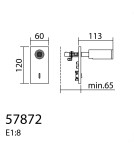 MDC Lampa ścienna podtynkowa ASIA biały mat LED 3W 120x60mm 3000K + włącznik 578728102