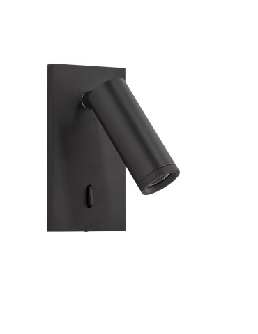 MDC Lampa ścienna podtynkowa ASIA czarny mat LED 3W 120x60mm 3000K + włącznik 578729102