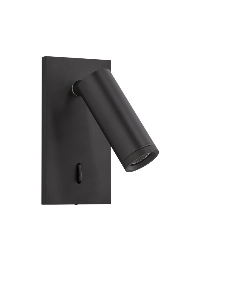 MDC Lampa ścienna podtynkowa ASIA czarny mat LED 3W 120x60mm 3000K + włącznik 578729102