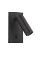 View MDC Lampa ścienna podtynkowa ASIA czarny mat LED 3W 120x60mm 3000K + włącznik 578729102