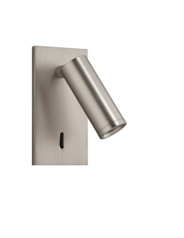 MDC Lampa ścienna podtynkowa ASIA nikiel mat LED 3W 120x60mm 3000K + włącznik 578723602