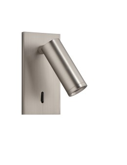 MDC Lampa ścienna podtynkowa ASIA nikiel mat LED 3W 120x60mm 3000K + włącznik 578723602