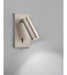MDC Lampa ścienna podtynkowa ASIA nikiel mat LED 3W 120x60mm 3000K + włącznik 578723602