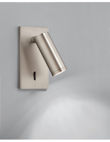 MDC Lampa ścienna podtynkowa ASIA nikiel mat LED 3W 120x60mm 3000K + włącznik 578723602 - product 2