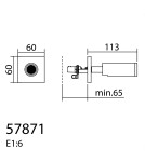 MDC Lampa ścienna podtynkowa ASIA mosiądz mat LED 3W 60x60mm 3000K 578716102