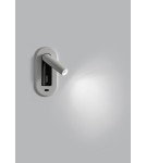 MDC Lampa ścienna podtynkowa PALACE biały mat LED 3W 3000K + włącznik dotykowy + USB 10W 577068102