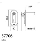 MDC Lampa ścienna podtynkowa PALACE czarny mat LED 3W 3000K + włącznik dotykowy + USB 10W 577069102