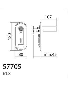 MDC Lampa ścienna podtynkowa PALACE biały mat LED 3W 3000K + włącznik dotykowy 577058102 - product 2