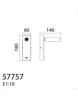 MDC Lampa ścienna CHELSEA LED 3W nikiel mat 3000K + USB 577573609 - produkt 2