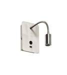 MDC Lampa ścienna READER FLEX chrom matowy + USB LED 3W 3000K 576033502