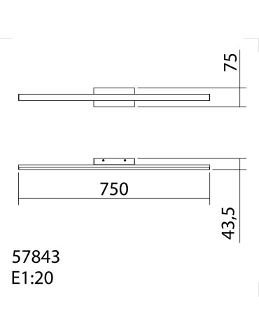 MDC Lampa sufitowa KUSI chrom matowy LED 20W 75cm 4000K 578433502 - product 2