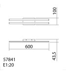 MDC Lampa sufitowa KUSI chrom matowy LED 2x16W 60cm 4000K 578413502