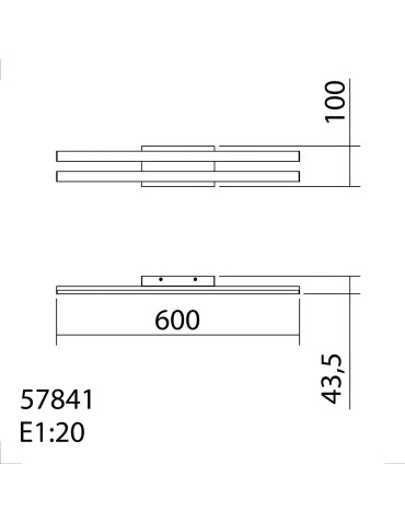 MDC Lampa sufitowa KUSI chrom matowy LED 2x16W 60cm 4000K 578413502 - product 2