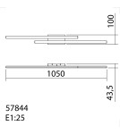 MDC Lampa sufitowa KUSI chrom matowy LED 2x20W 105cm 5000K 578443509