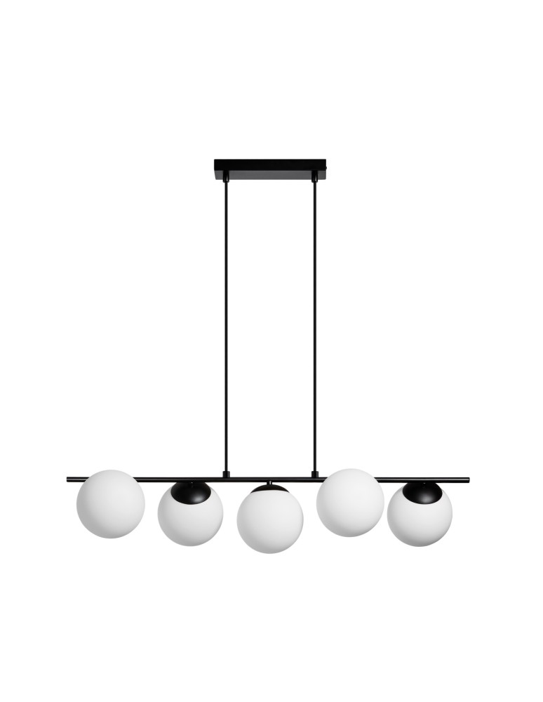 MDC Lampa wisząca RONDO czarny mat 5xE27 Ø15cm 578099101