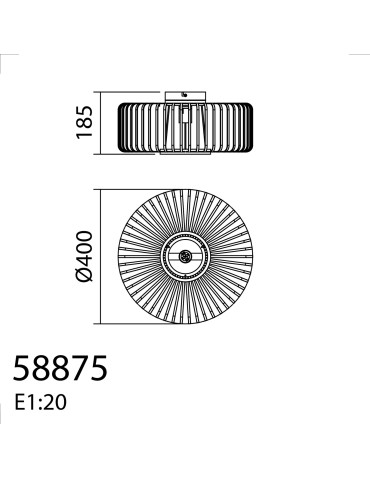 MDC Lampa sufitowa VARILLA czarne złoto E27 588754401 - product 2