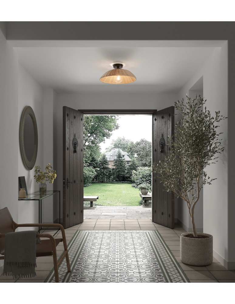 MDC Lampa sufitowa/ścienna TRENZA naturalny ø40cm 1xE27 579385501