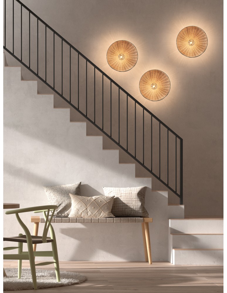 MDC Lampa sufitowa/ścienna TRENZA naturalny ø40cm 1xE27 579385501