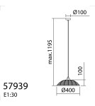 MDC Lampa wisząca TRENZA naturalny ø40cm 1xE27 579395501