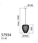 MDC Lampa wisząca KABAS naturalny ø30cm 1xE27 579345501