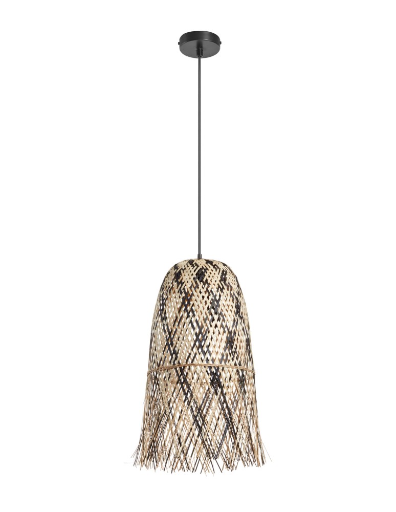 MDC Lampa wisząca MALI naturalny, czarny ø25cm 1xE27 579355401